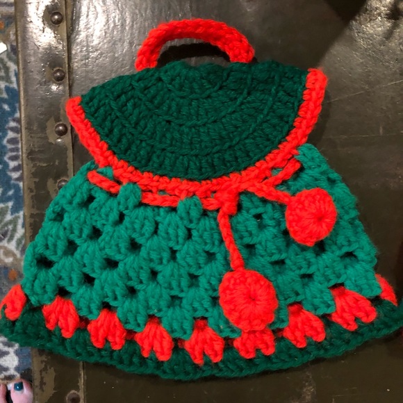 HANDMADE WITH LOVE POTHOLDERS OR DOILIES set of 5 - Picture 6 of 7